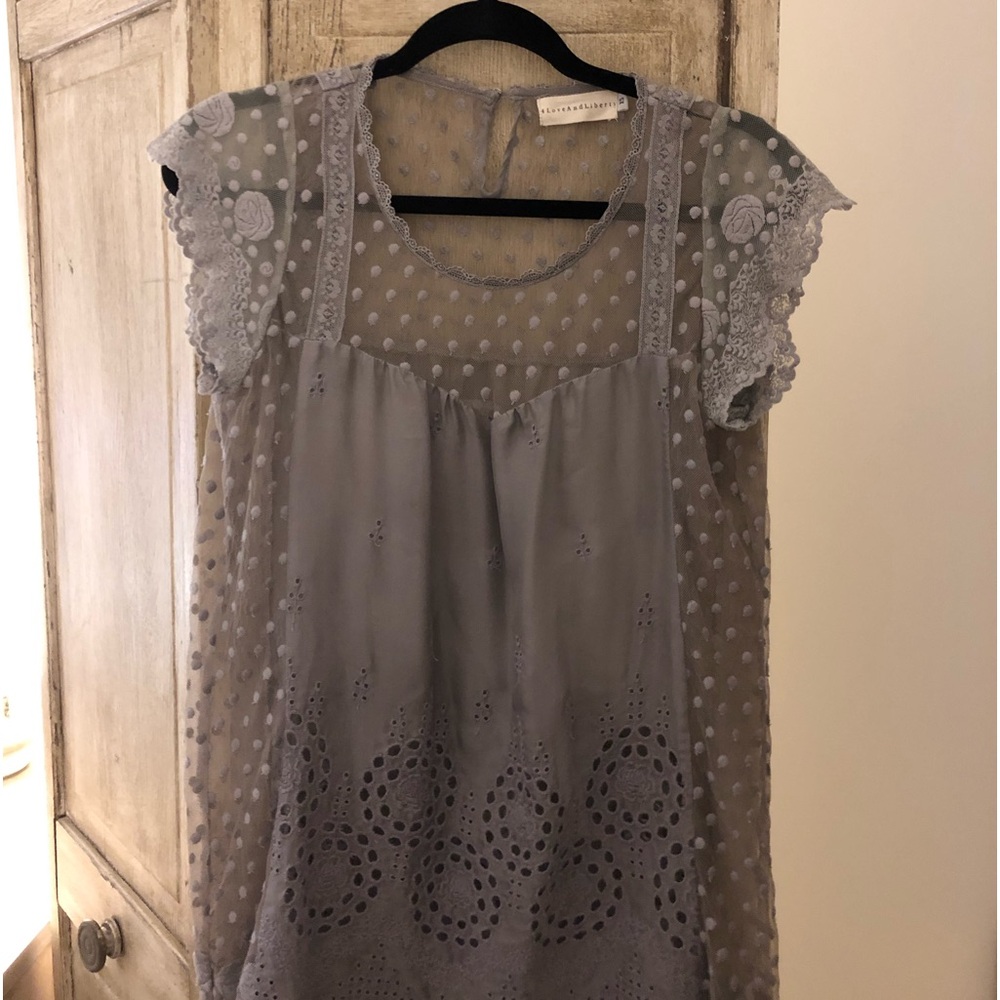 Very Pretty! Johnny Was For Love & Liberty Silk Tunic